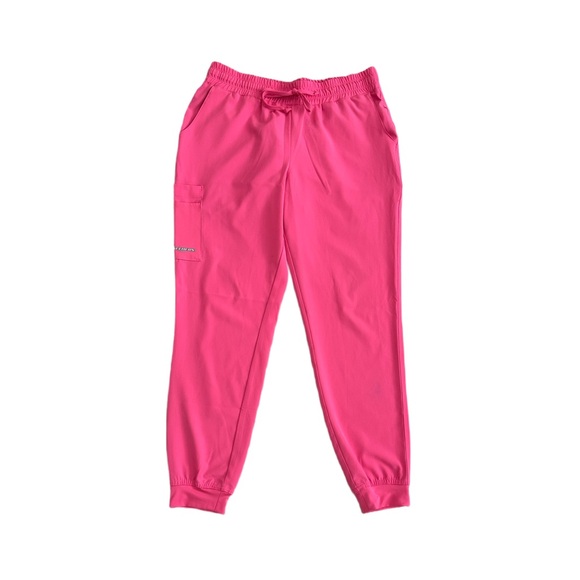 #17 SKECHERS ~ Vibrant Pink Short Sleeve Scrub Set w/Drawstring Waistband size M - Picture 5 of 10